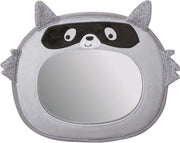FreeOn Achterbank spiegel voor Baby & Kind - Pluche dieren autospiegel - Wasbeer
