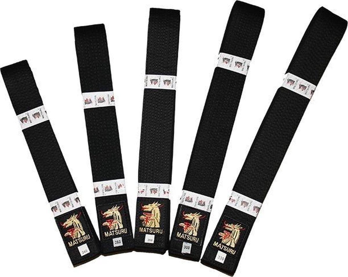 Budo band Zwart - 330 cm