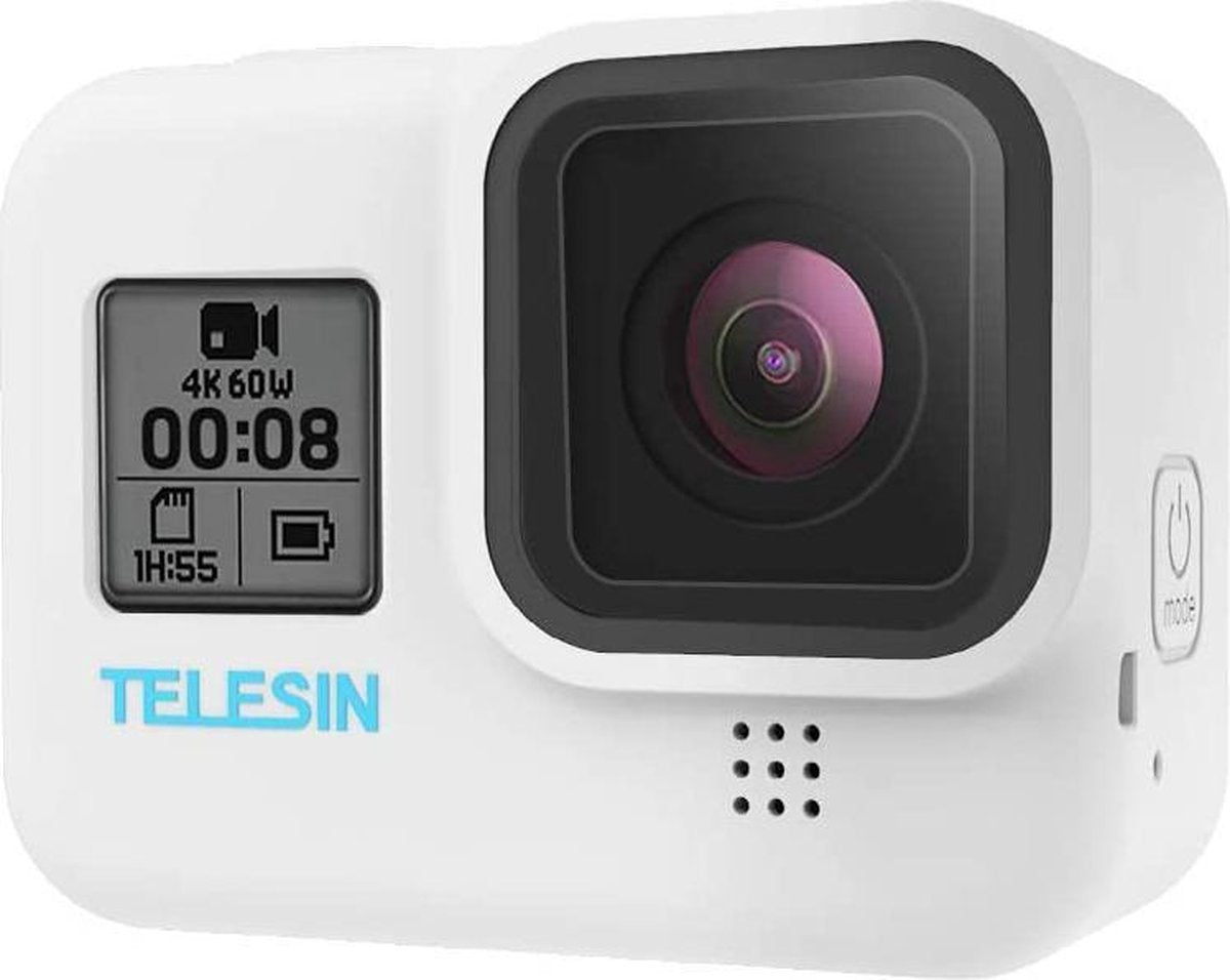 PRO SERIES Anti-Shock Soft Siliconen Case Cover Geschikt voor GoPro HERO 8 - Wit