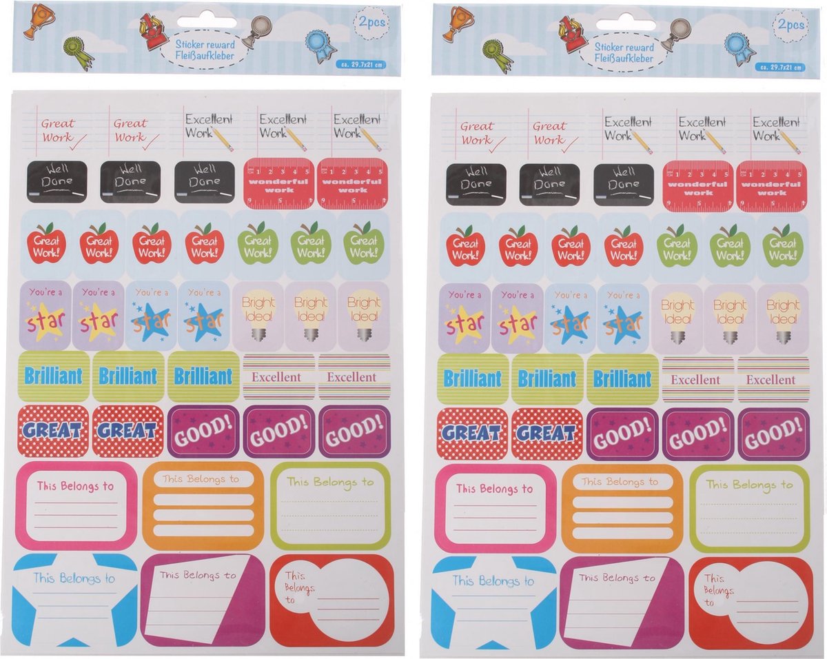 Beloningsstickers - 160 stuks stickers