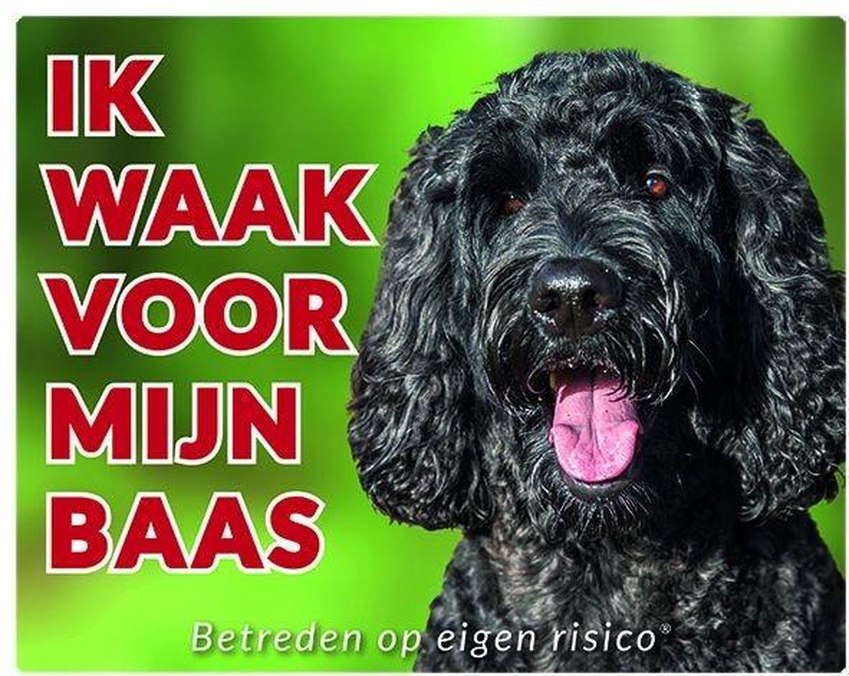 Labradoodle Waakbord - Ik waak voor mijn baas
