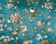 Schilderen op Nummer Volwassenen - 40x50 cm - Vogels - Van Gogh - Paint by Number - Hobby Pakket - Met 3 kwasten - Zonder lijst - Met ophanghaakjes