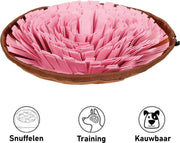 Snuffelmat Hond Kat Honden Speelgoed Puppy Speelgoed Katten Speeltjes - Snuffelmatten Voor Honden en Katten intelligentie - Hersenwerk - Speelmat - Konijnen - Training - Speeltjes - Trainingsmat - Anti-Schrok - Snuffelkleed - Roze / Bruin