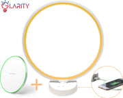 Glarity Daglichtlamp Lichttherapielamp Bureaulamp - Inclusief Gratis Wireless Charger - 10000 Lux - Geel en Wit Licht - Dimbaar - Sad Lamp - Lichttherapie - Winterdepressie Lamp