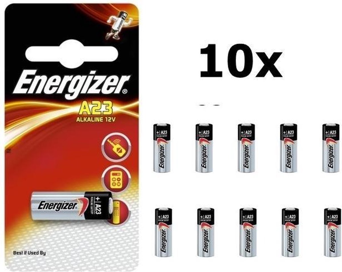 10 Stuks - Energizer A23 23A 12V L1028F Alkaline batterij