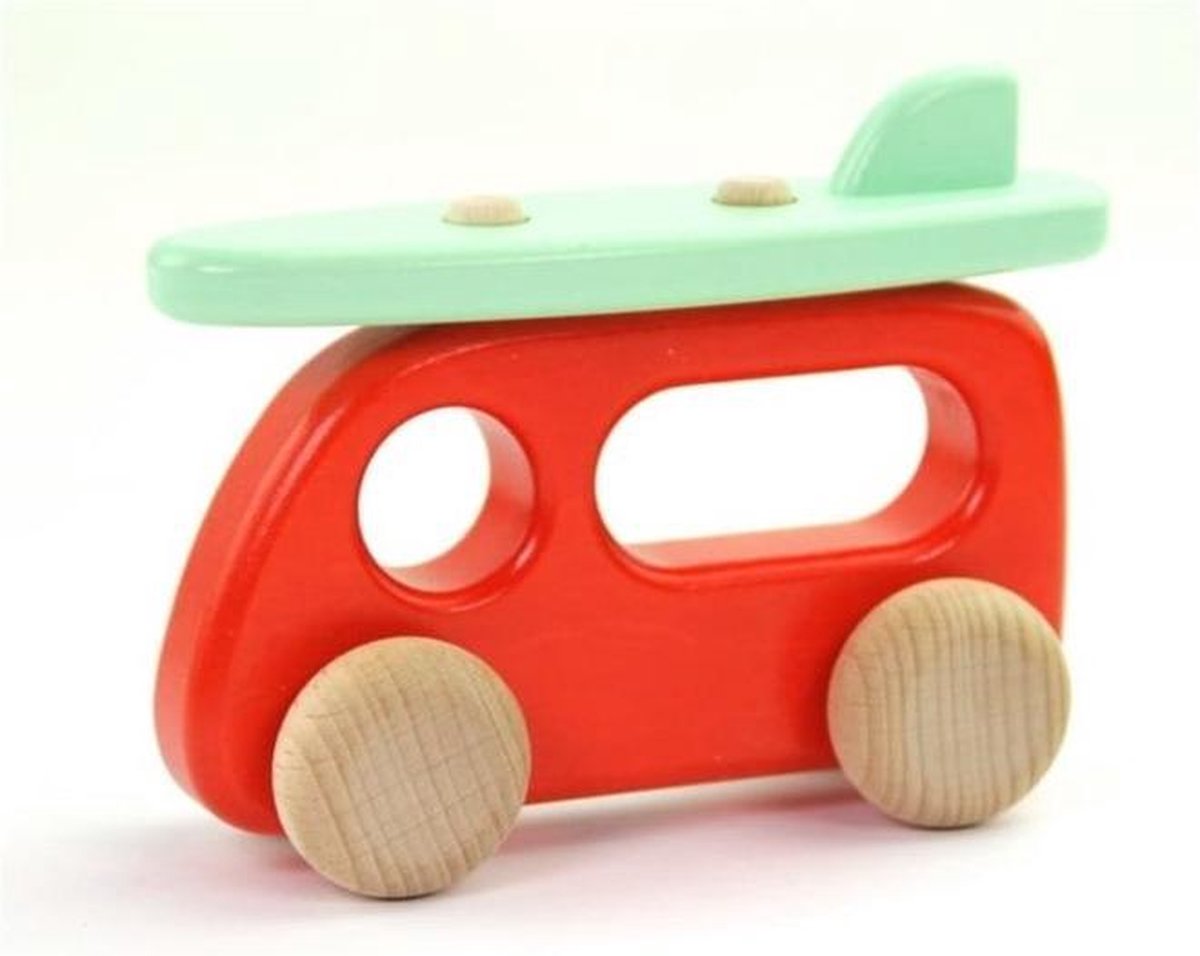 Bajo - Houten camper met surfbord