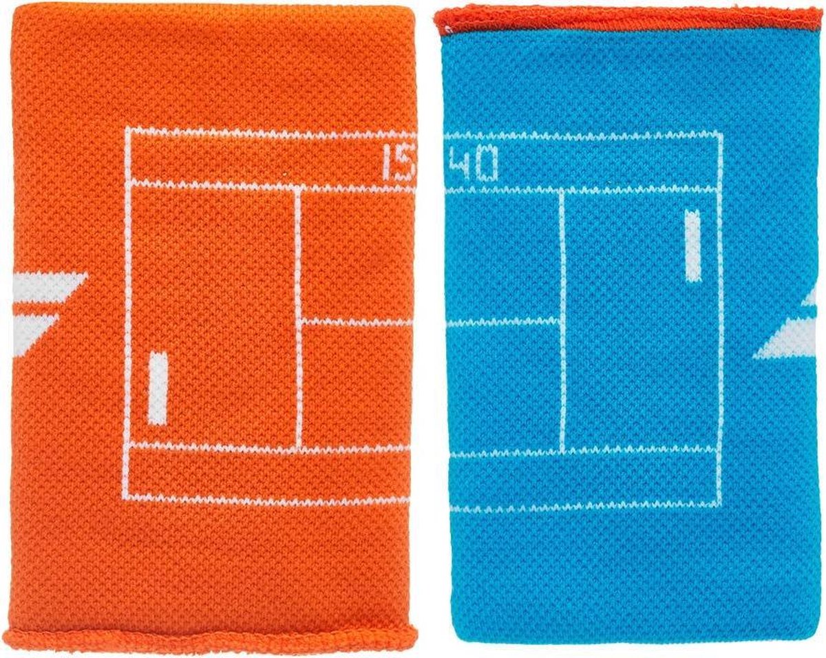 Babolat reversible jumbo polsbanden - blauw/oranje (2stuks)
