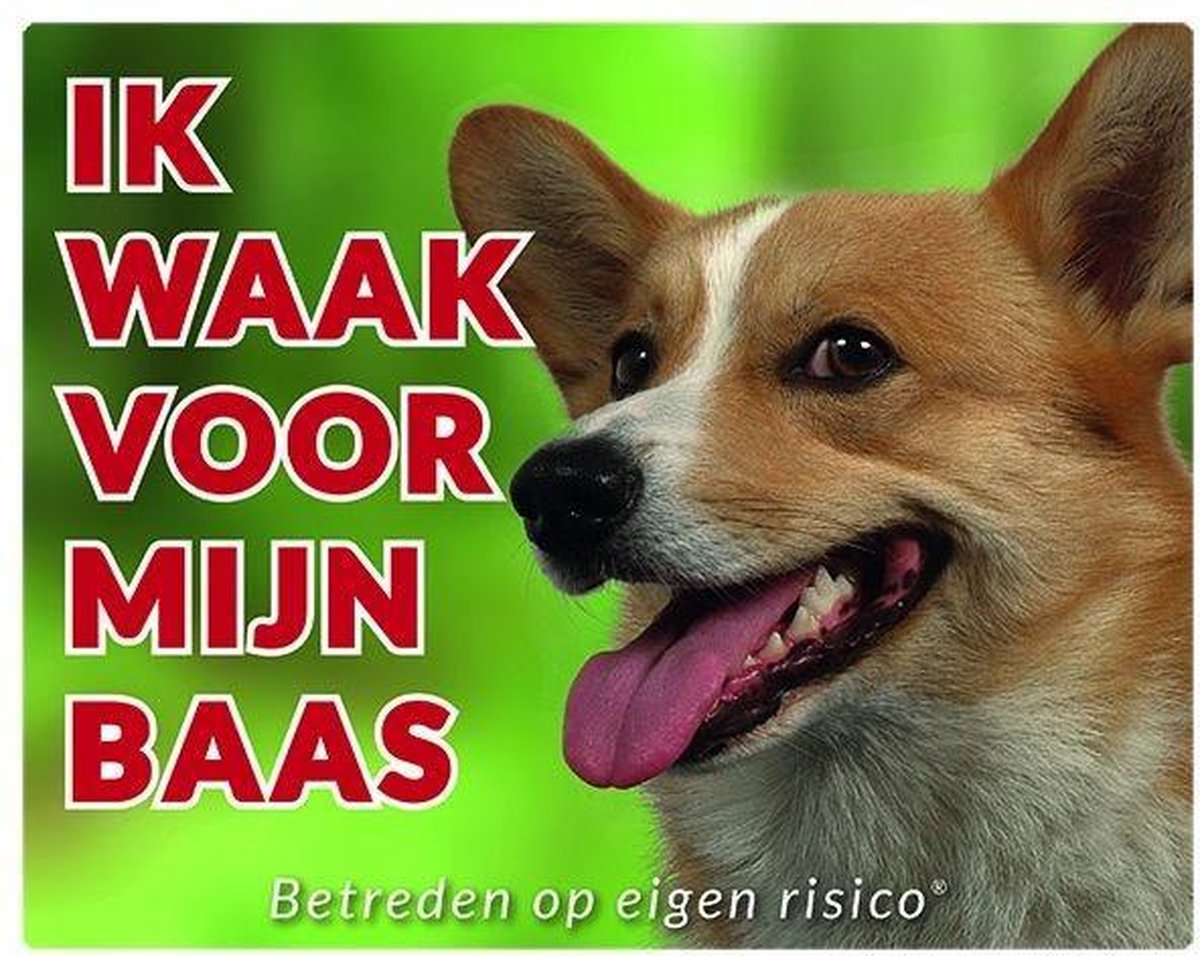 Corgi Waakbord - Ik waak voor mijn baas