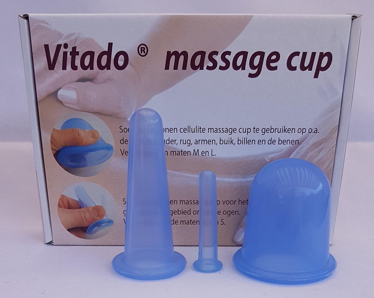 NEW !! - TRIO cuppingset voor het gezicht en het lichaam kleur BLAUW