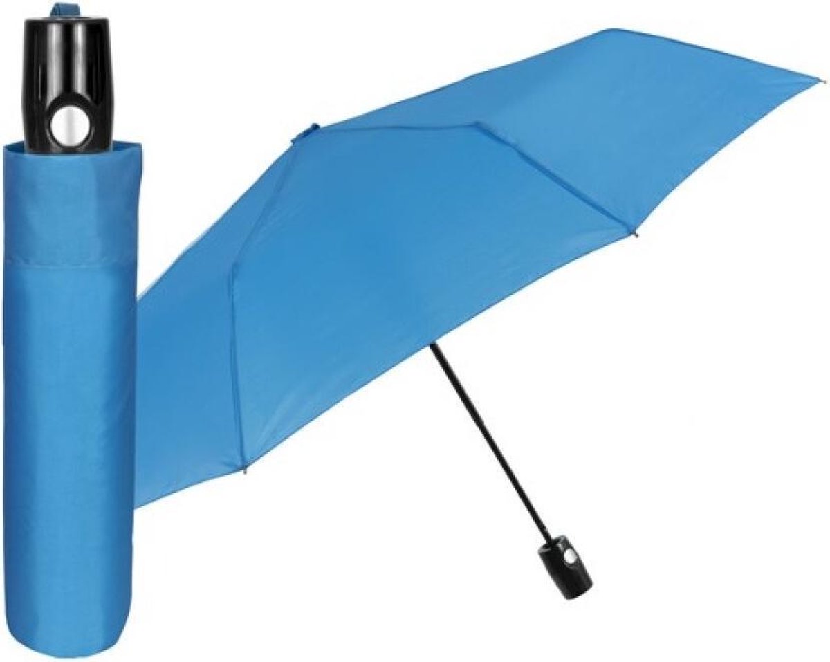 Perletti Mini-paraplu Automatisch 98 Cm Microvezel Blauw