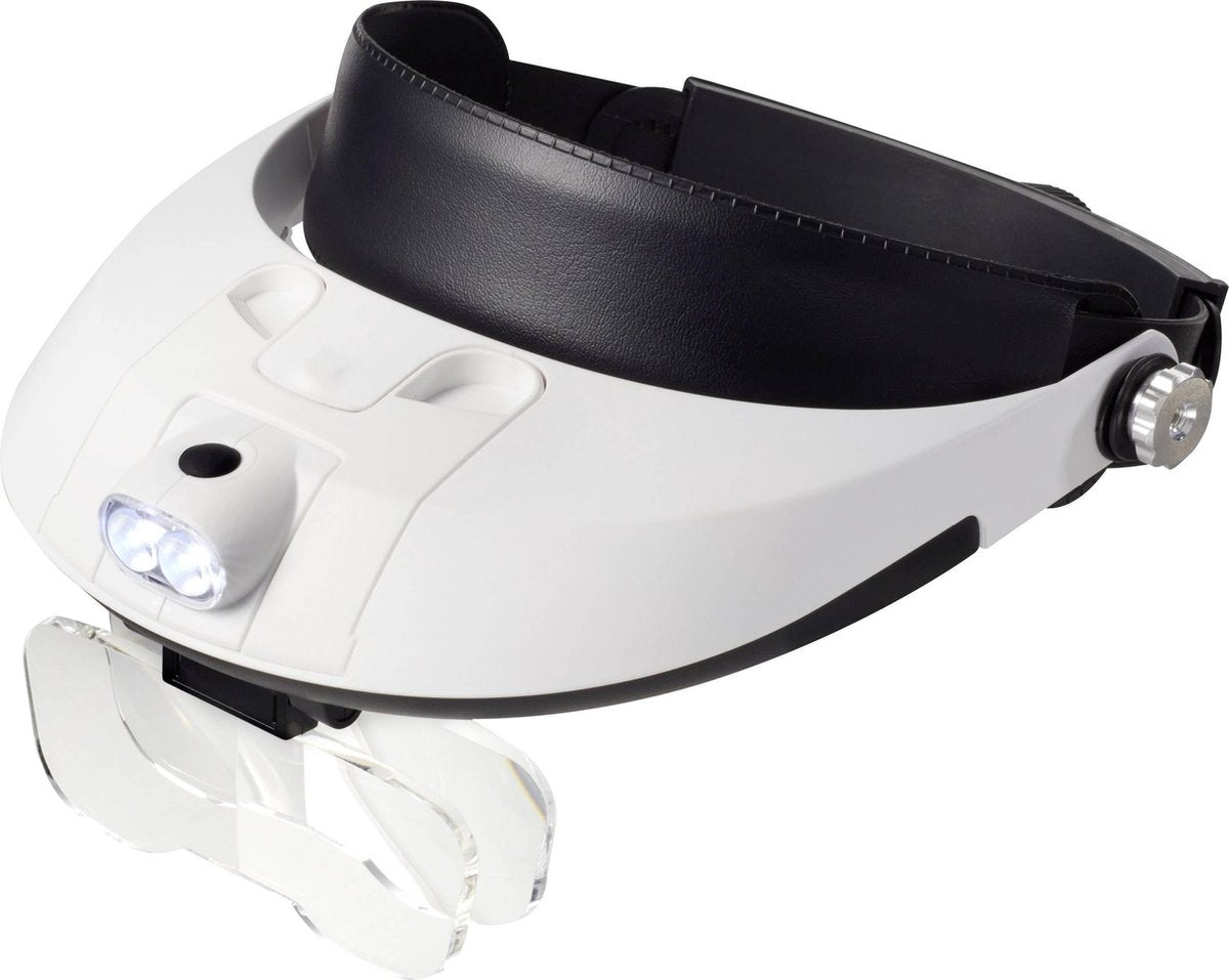 TOOLCRAFT TO-5137806 Hoofdbandloep Met LED-verlichting Vergrotingsfactor: 1.0 x