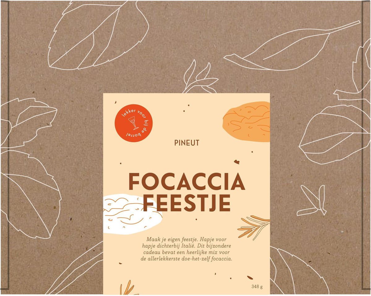 Pineut Brievenbusdoosje Borrelbrood - Focaccia