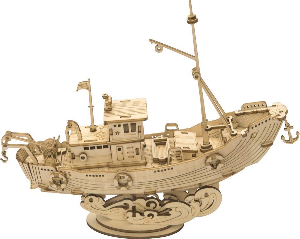 ROBOTIME 3D Wooden Puzzle TG-308 Fishing Ship