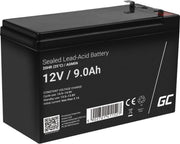 Green Cell Loodaccu 12 V 9 Ah Loodvlies (AGM) (b x h x d) 151 x 95 x 65 mm Kabelschoen 6.35 mm Cyclusbestendig