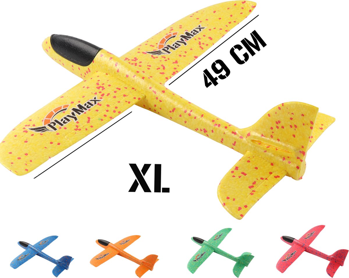 Vliegtuig Vakantie Speelgoed - Geel - XL - Wegwerp - Kinder – Playmax