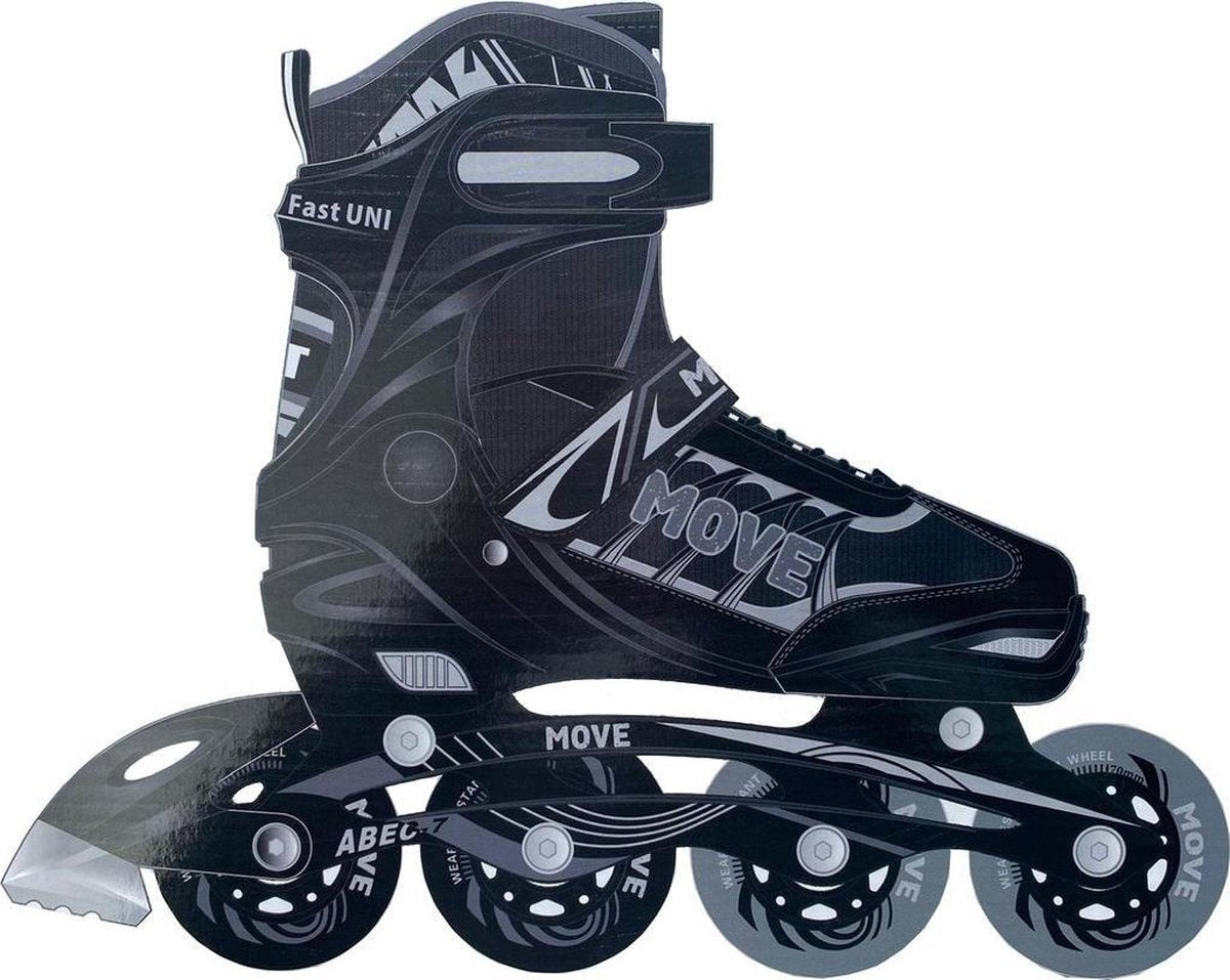 Move Inline Skates Fast Uni Maat 38-41 Zwart