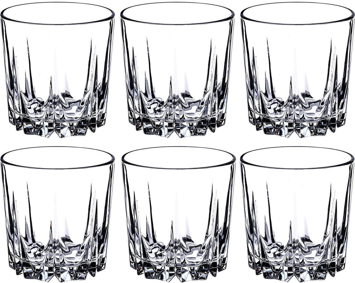 Gutos Whisky glazen - Longdrink - 6 stuks - Waterglazen - Sap - 300 ml - Vaatwasserbestendig - Set - Drinkglazen - Longdrink glazen - Longdrinkglazen - Drink glazen - Glas - Waterglas
