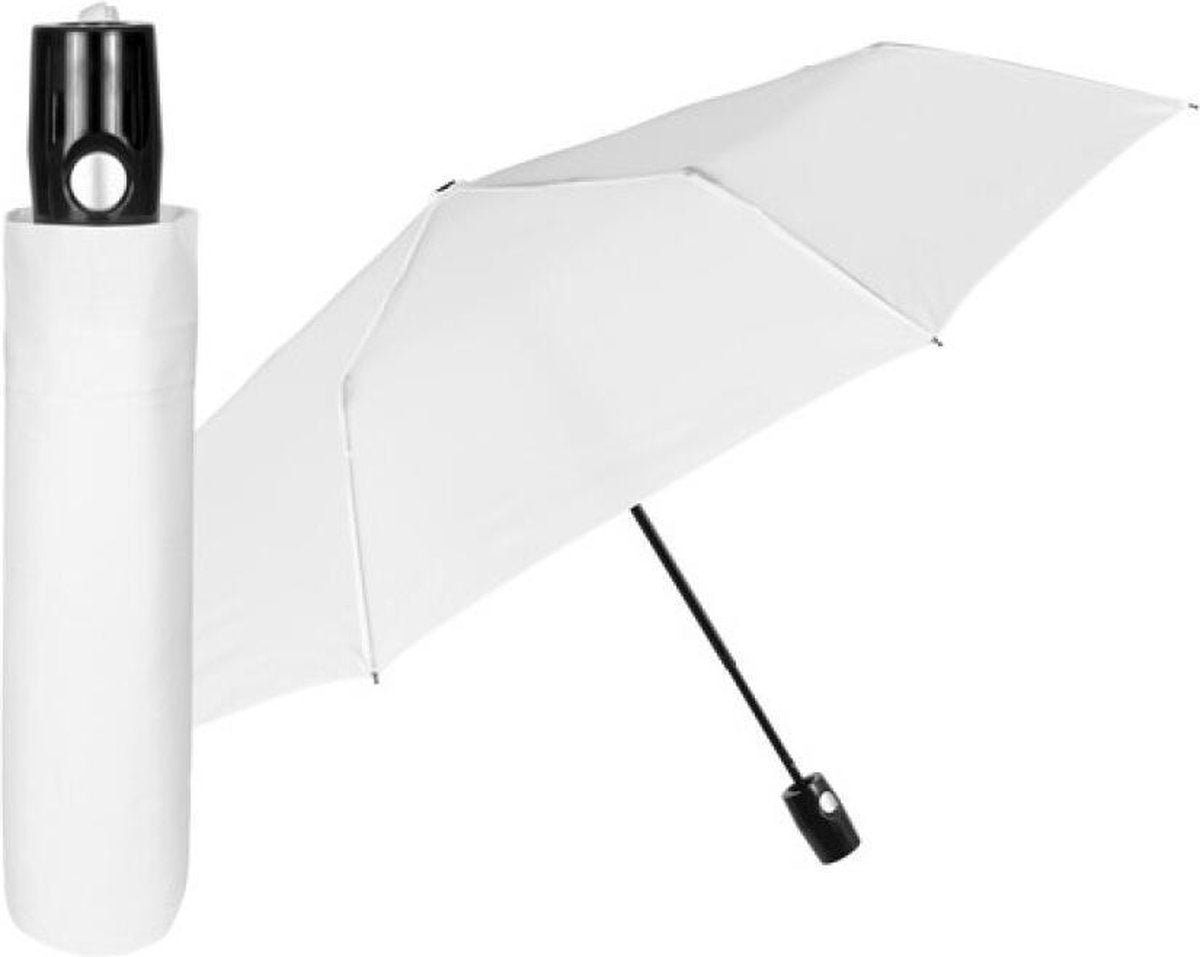 Perletti Mini-paraplu Automatisch 98 Cm Microvezel Wit