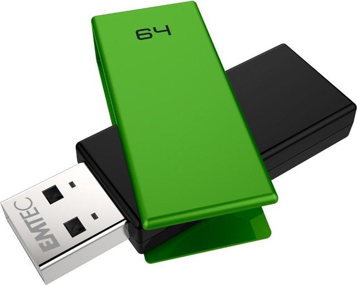 Emtec C350 Brick 2.0 USB flash drive 64 GB USB Type-A Zwart