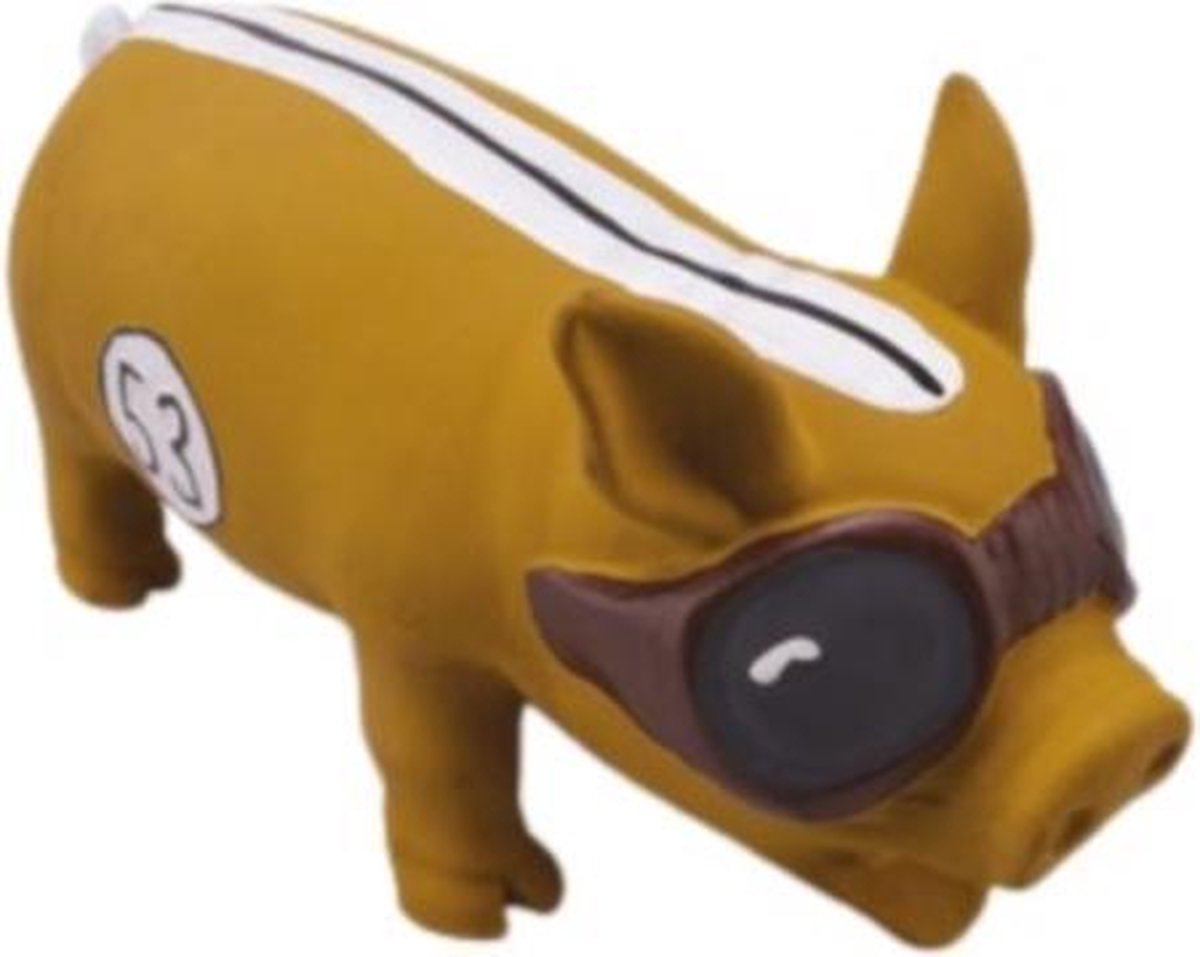 M-pets Piepspeelgoed Gilmore Pig 20 X 8 X 10 Cm Latex Bruin