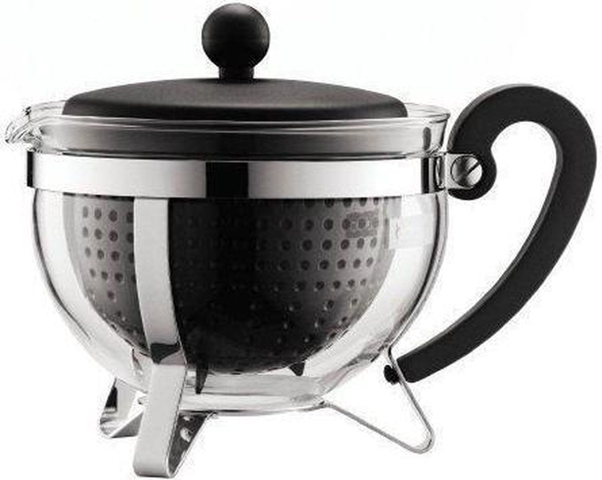 Bodum Chambord Theepot - 1.0 l - Glas - Zwart