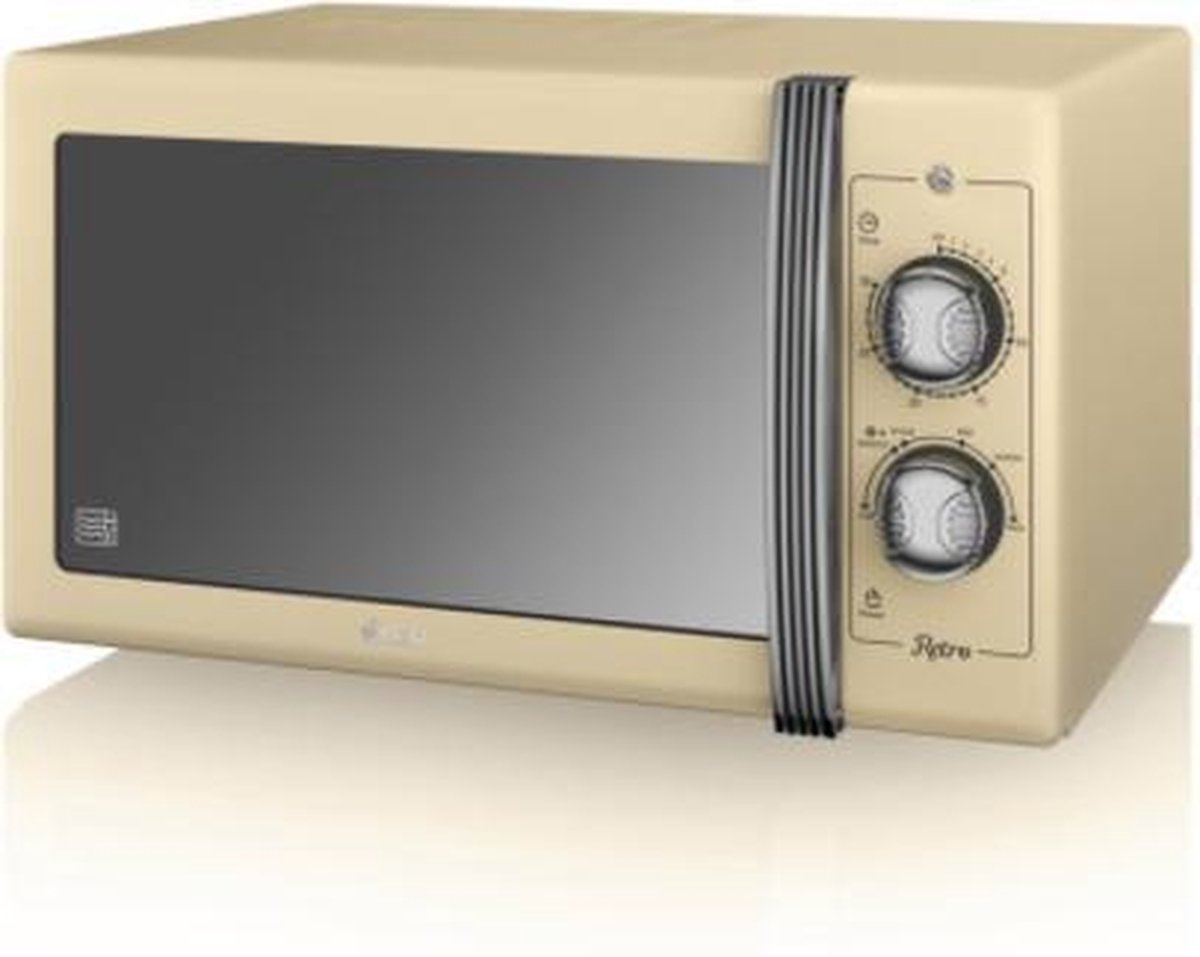 Swan Retro Magnetron – 25 Liter Inhoud – Crème