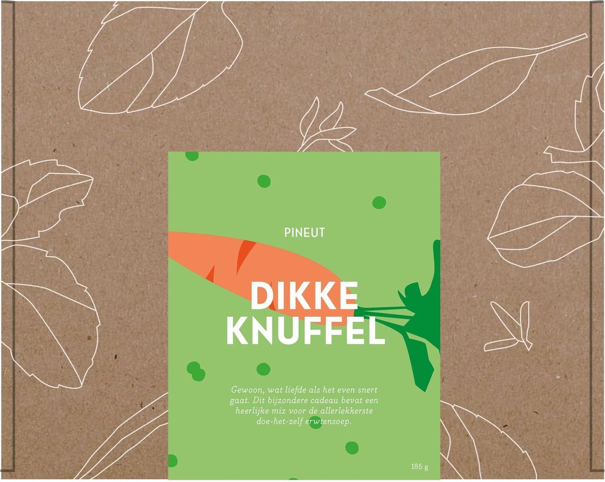 Pineut Brievenbusdoosje Soep - Dikke Knuffel - Erwtensoep