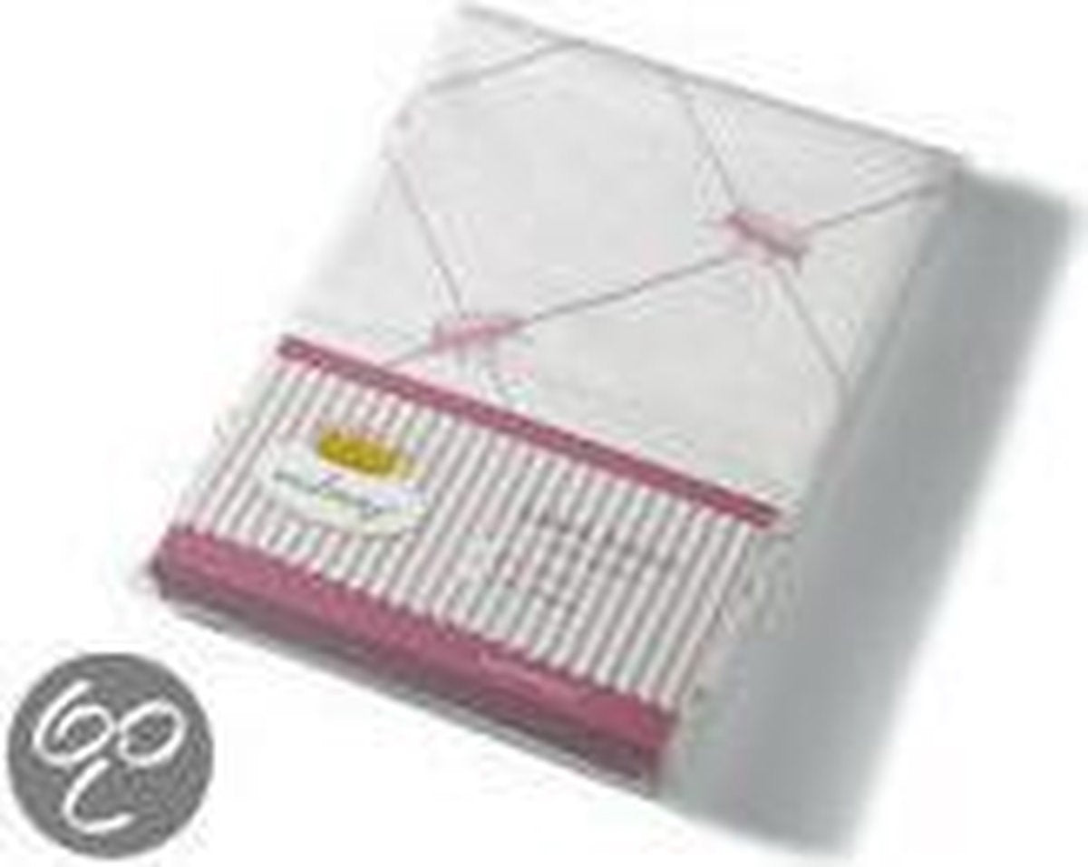 Nicolientje ledikantlaken pink 120x150