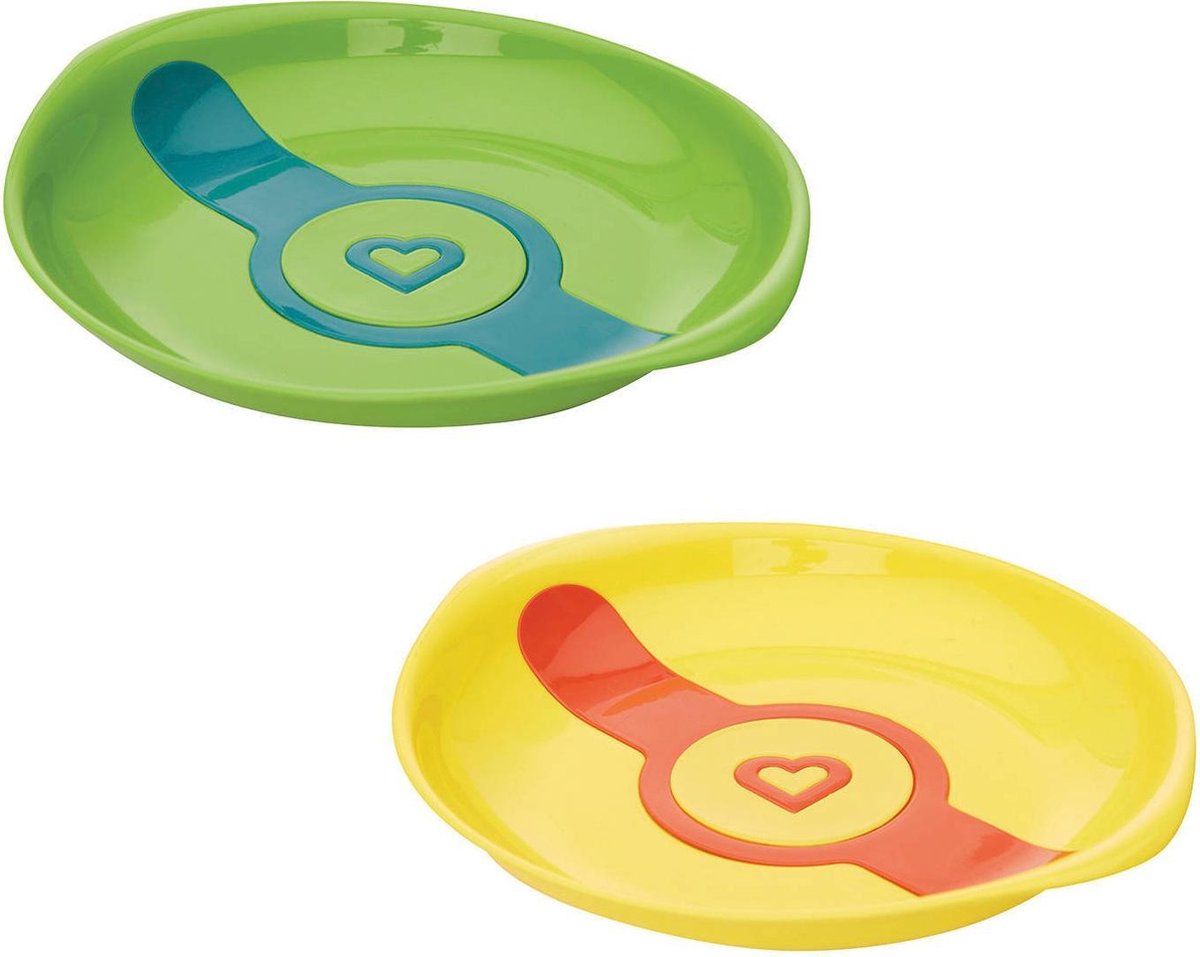 Munchkin White hot Kinder Bordjes - Geel en Groen
