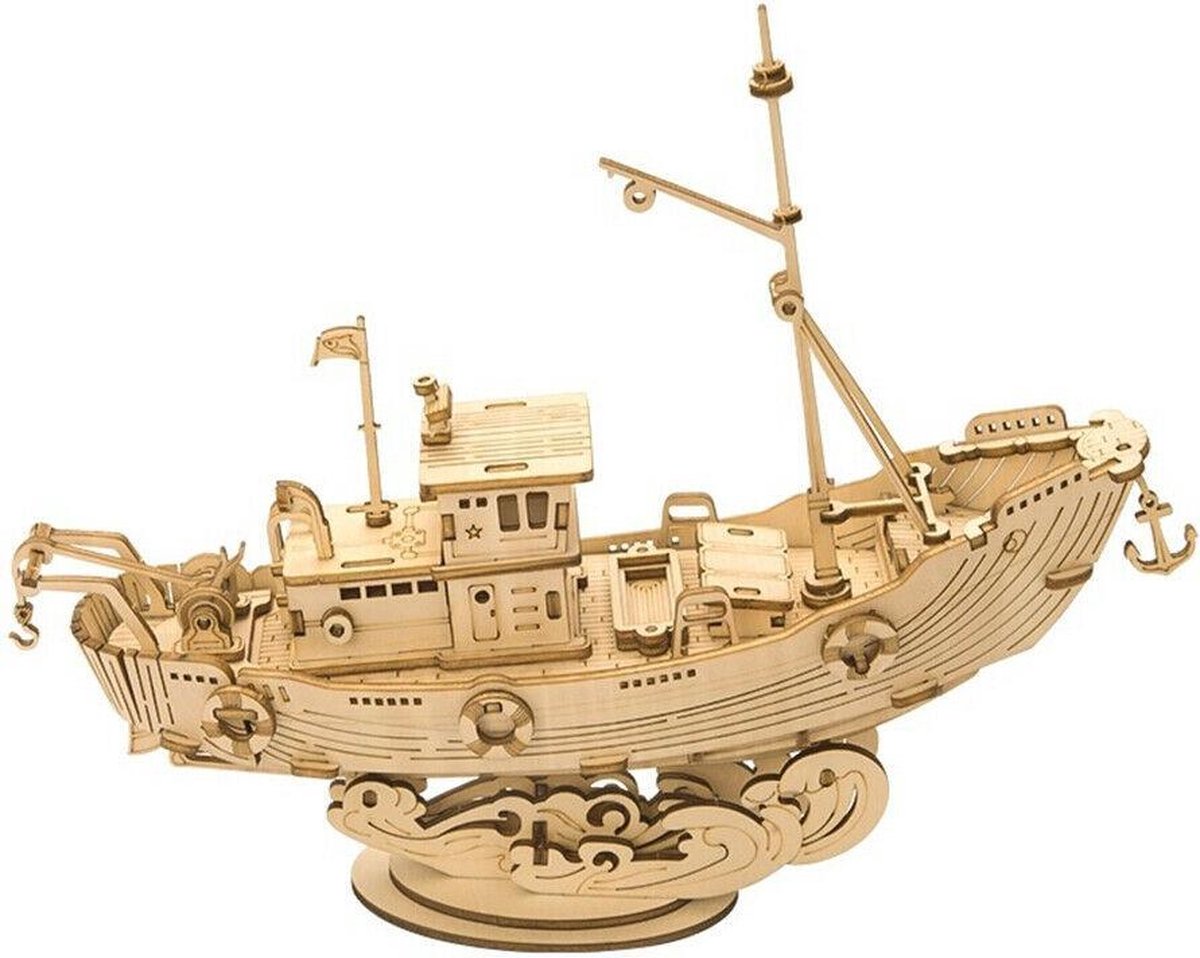 Robotime 3D puzzel modelbouwpakket Vissersschip TG308