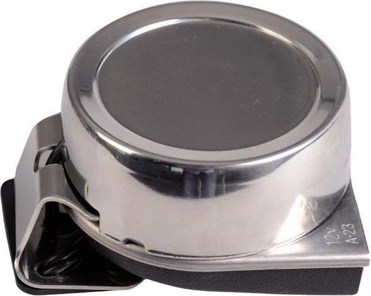 FES Compacte elektrische hoorn 12 volt rond RVS