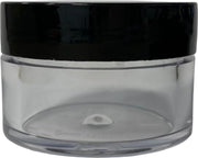 Potje 10 gram incl. deksel zwart 10 stuks - leeg - hervulbaar - reispotje - nail art - cosmetica
