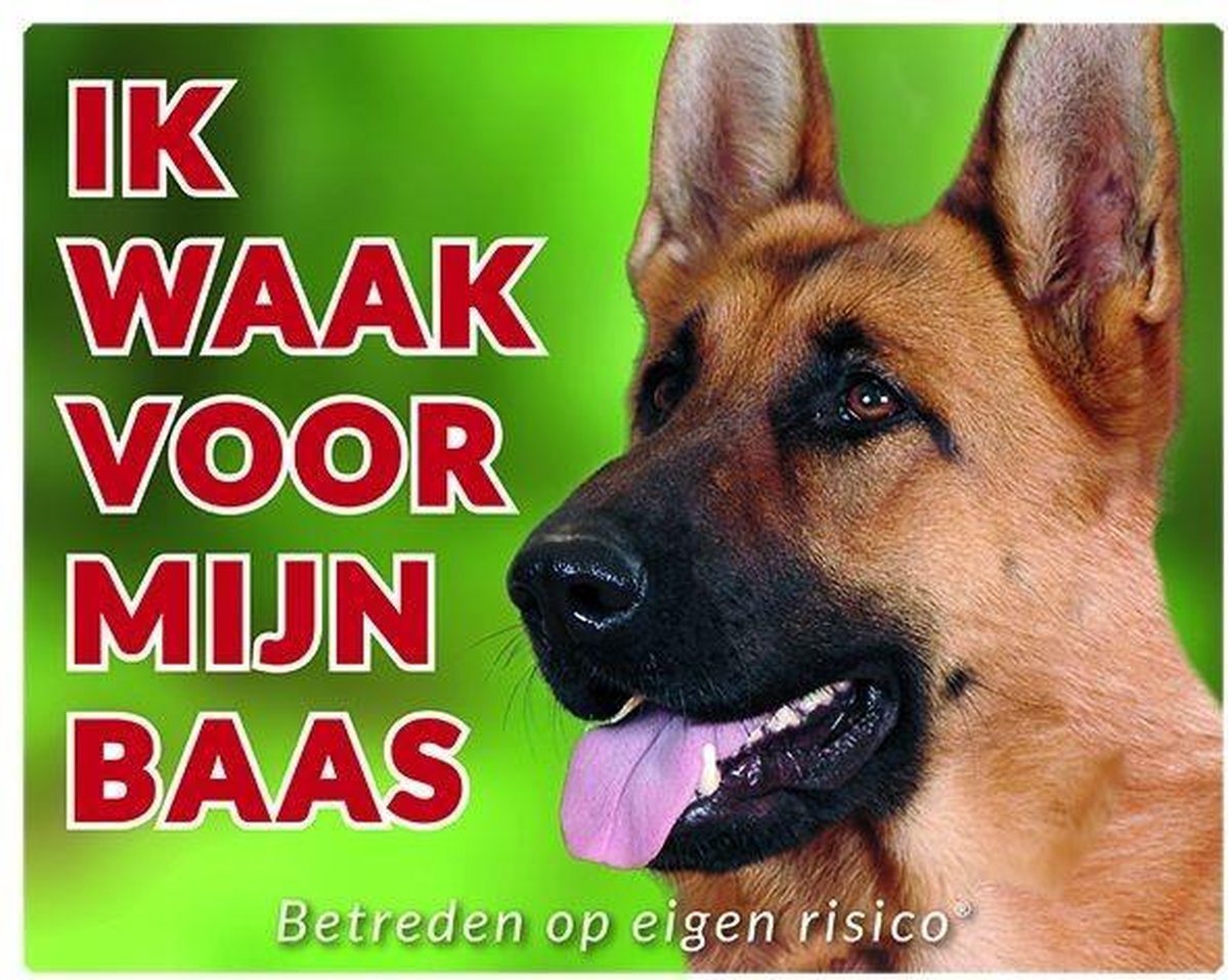Duitse Herder Waakbord - Ik waak voor mijn baas