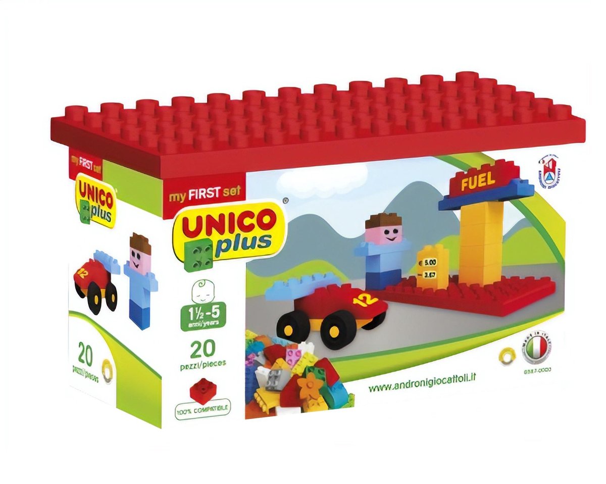 Unico Bouwblokken Tankstation 20-delig