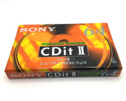 Audio Cassette Tape Sony 64 CDit II Chrome Class  / Uiterst geschikt voor alle opnamedoeleinden / Sealed Blanco Cassettebandje / Cassettedeck / Walkman / Sony cassettebandje.
