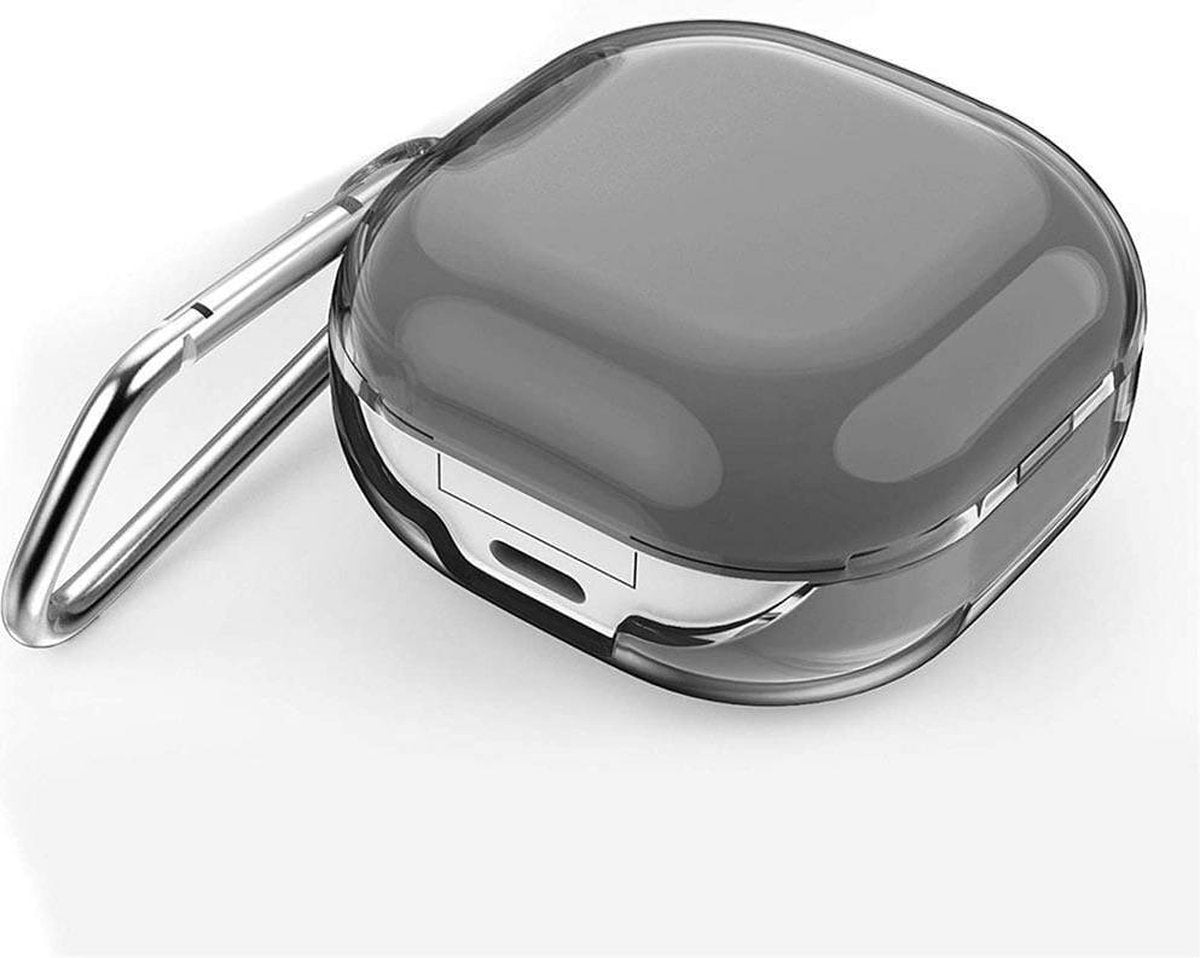Case Cover Voor Samsung Galaxy Buds Pro / Samsung Galaxy Buds Live - Kunststof Transparant Grijs | Watchbands-shop.nl