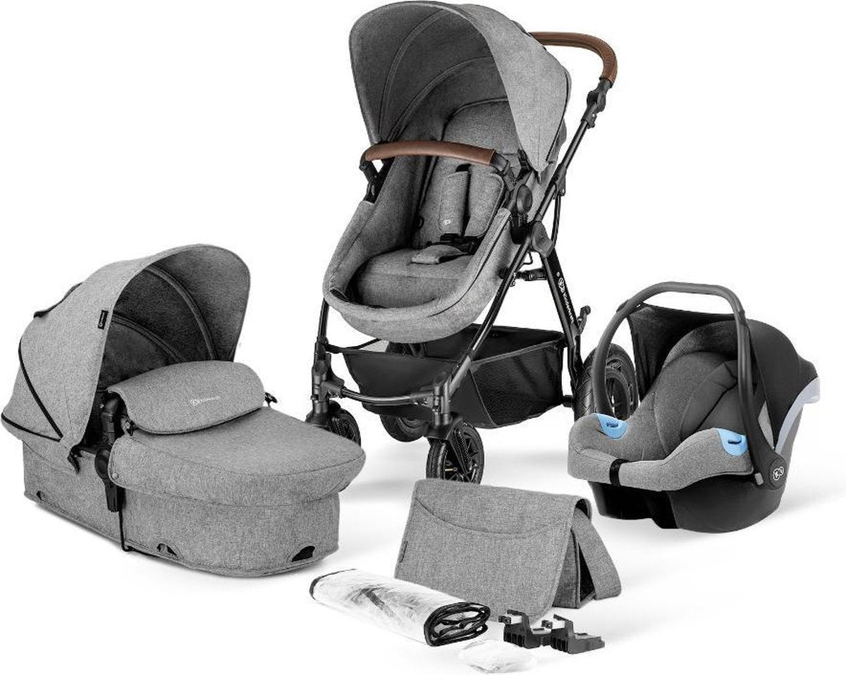 Kinderkraft Moov 3 in 1 Kinderwagen - Inclusief Autostoel - Grey Melange