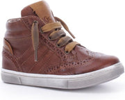 Kickers - Jongens - Kinderschoenen met Veters en Rits - Bruin- Maat 22