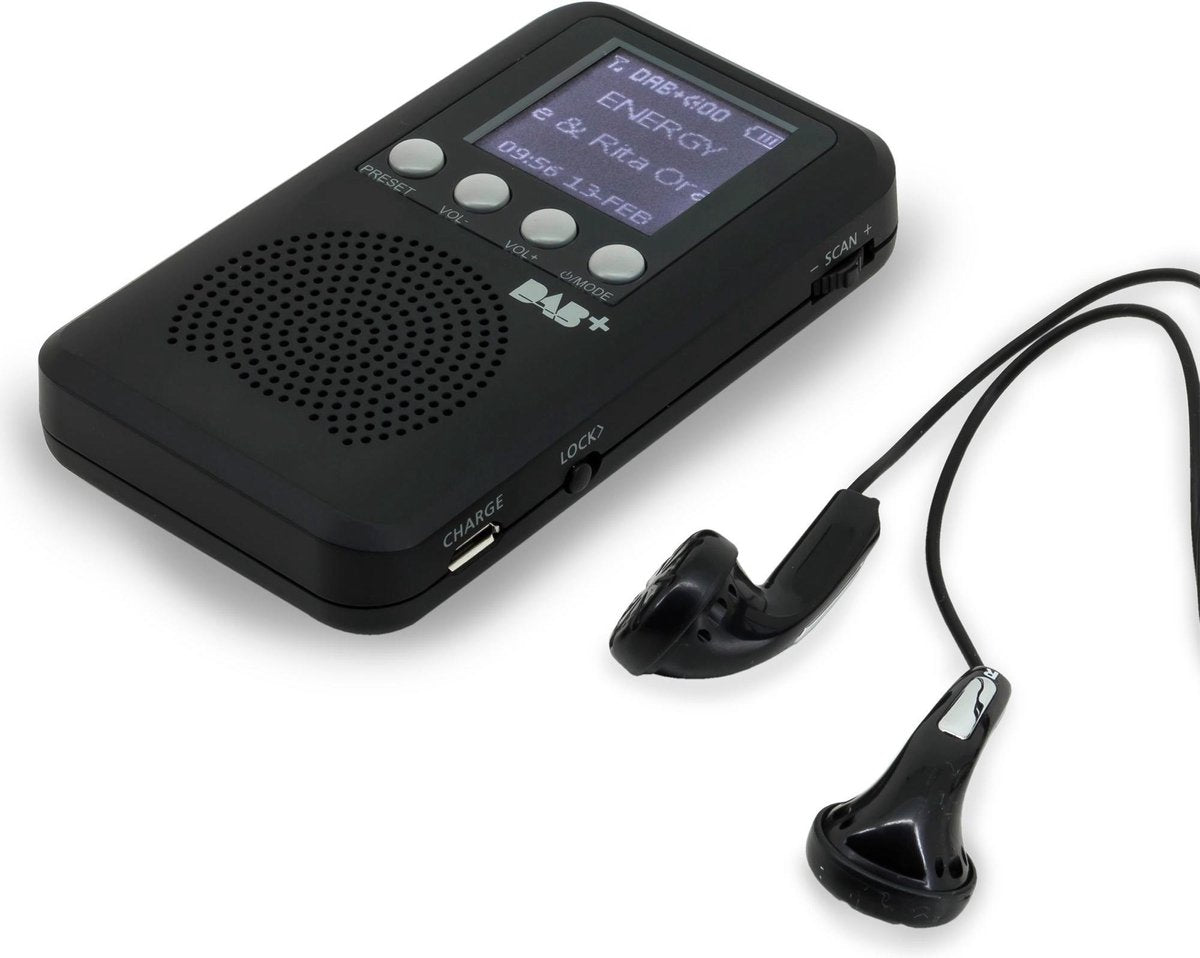 soundmaster DAB170SW Zakradio FM USB Herlaadbaar Zwart