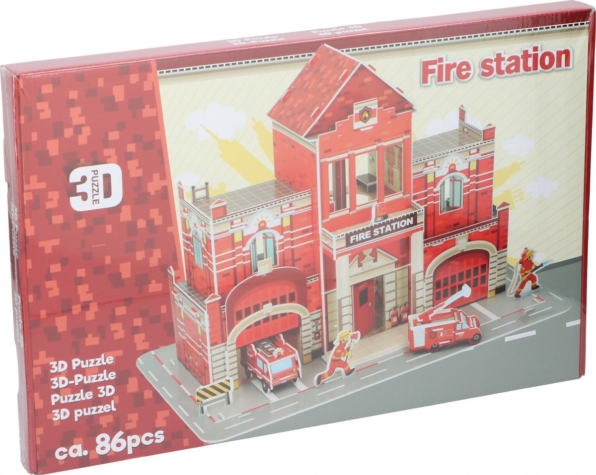 Tom Puzzel 3d Brandweer 86 Stukjes