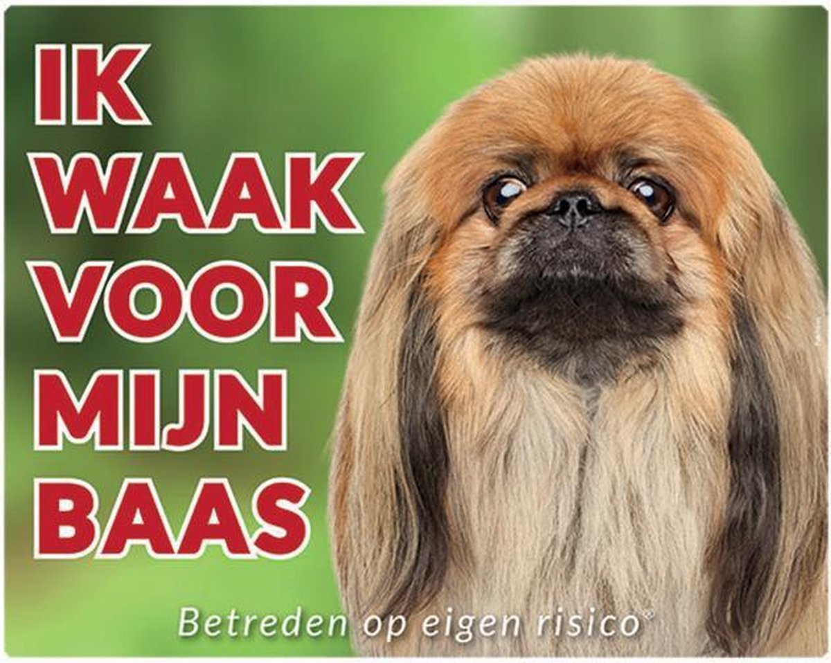 Pekinees Waakbord - Ik waak voor mijn baas