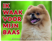 Pomeriaan / Dwergkees Waakbord - Ik waak voor mijn baas