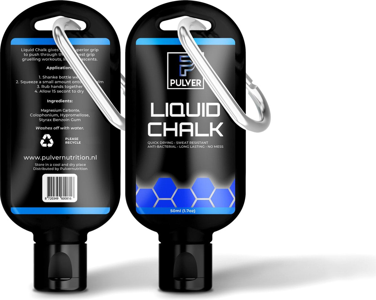 Pulver | vloeibaar magnesium 50ml | Turnen | Paaldansen | Klimmen | Crossfit | Gewicht heffen | Liquid chalk | vloeibaar kalk | Magnesium