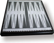 Schaakbordbox en backgammon - Zwart - 35x35 cm