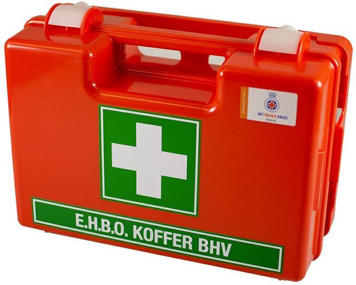 EHBO verbandkoffer/verbanddoos BHV Oranje Kruis norm 2016