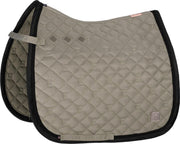 Eskadron heritage zadeldek glossy quilted ivoorgrijs full veelzijdig