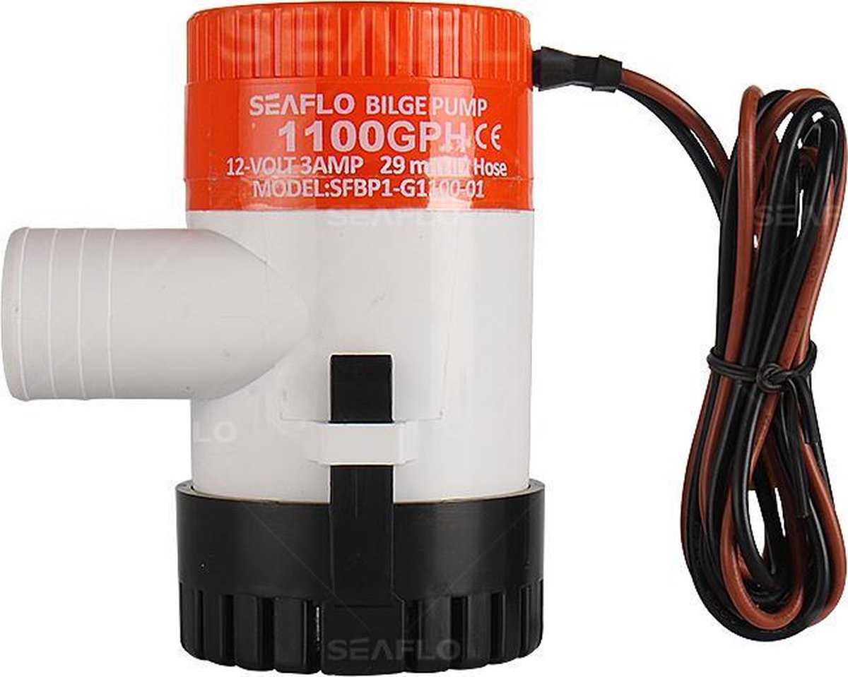 Seaflo bilgepomp 24 volt 1100GPH 4180 liter