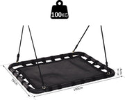 HOMdotCOM Nestschommel zwart tot 100 kg 100 x 76 x 4 cm
