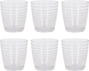 Orange85 Waterglazen - 270 ml - Set van 6 - Patroon - Drinkglazen - Transparant