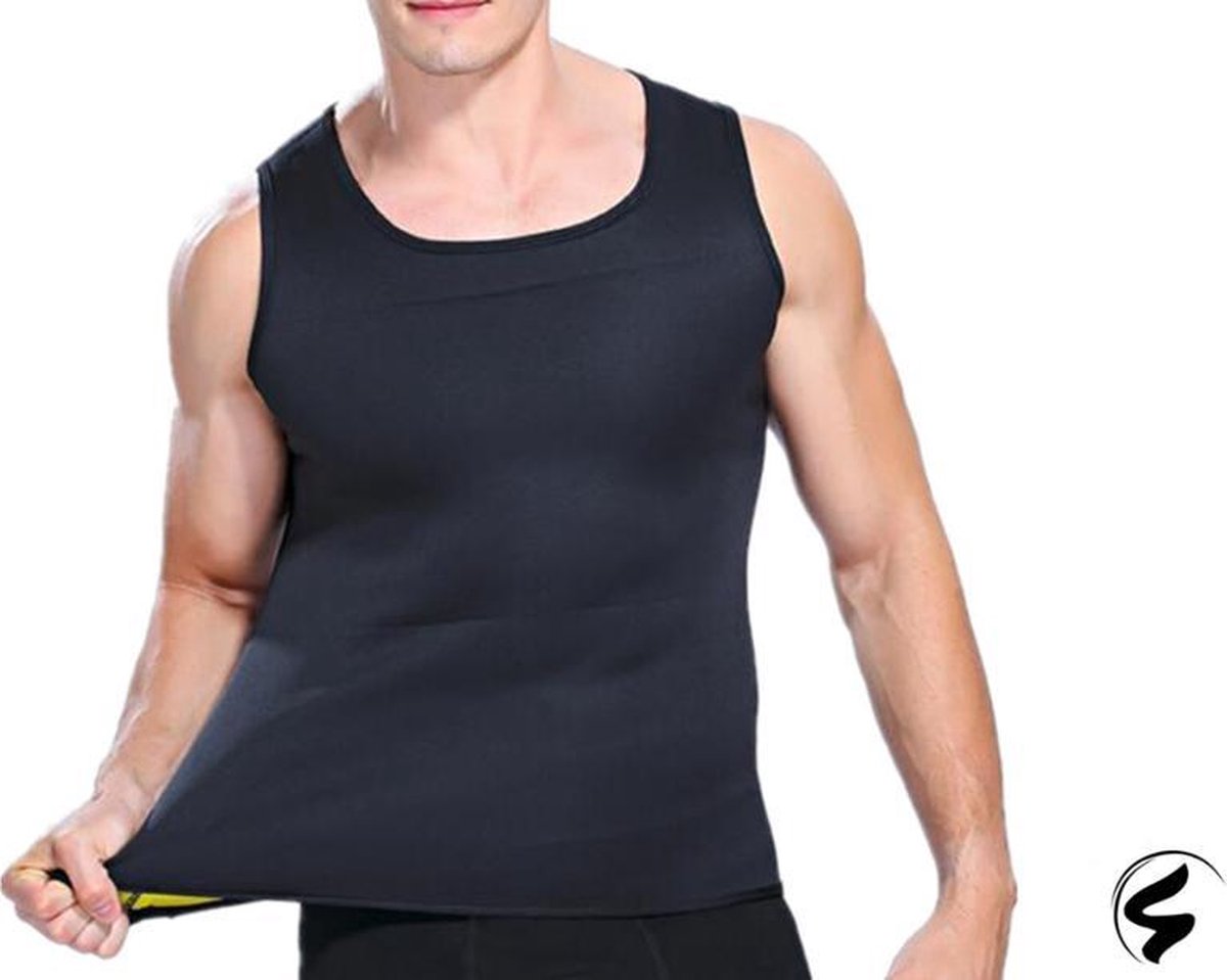 Mannen M Afslank Vest Neopreen - Sauna Shirt Afslanken - Sportkleding Afvallen - Afslank Kleding - Zweetkleding - Vetverbranding